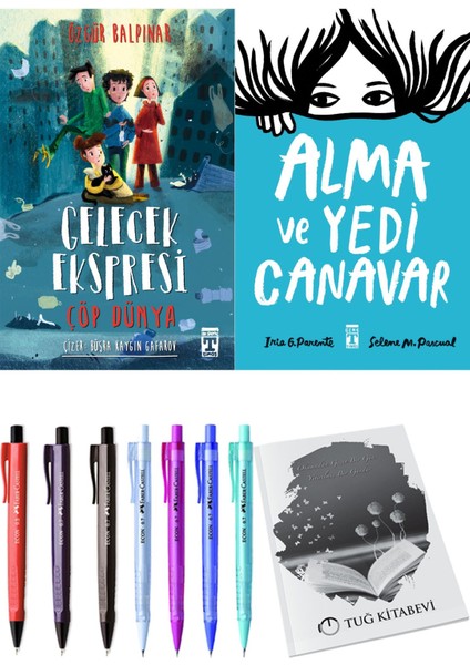 Alma ve Yedi Canavar ve Gelecek Ekspresi Çöp Dünya 2'li Set - Kalem