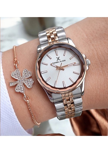 Kesme Camlı 29 mm Rose Gold/metalik Şık Kadın Kol Saati, Taşlı Bileklik Hediyeli