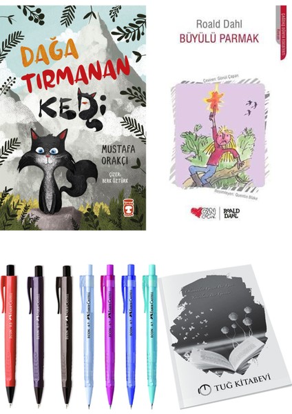 Büyülü Parmak ve Dağa Tırmanan Kedi 2'li Set - Kalem