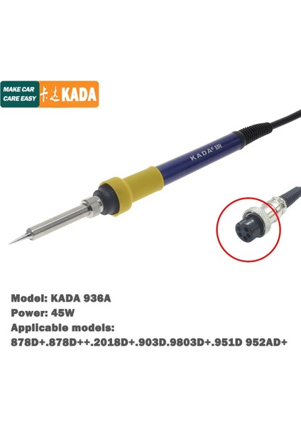 5 Pin Dişi Yedek Havya Kolu 878D 898D 936A 852 862D 952AD