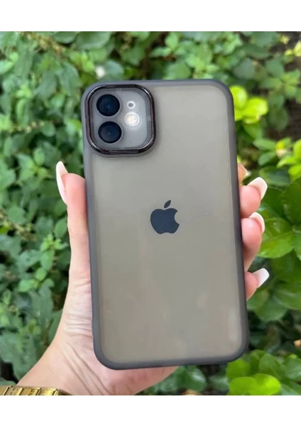 Apple iPhone 11 Uyumlu Kamera Lens Korumalı Siyah Kılıf