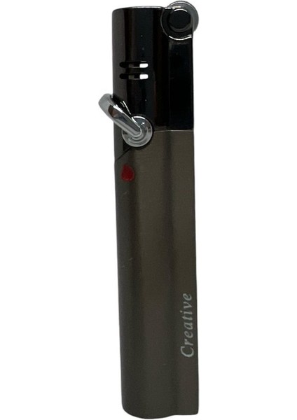 Metal Jet Alev Tek Torch Gazlı Slim Çakmak