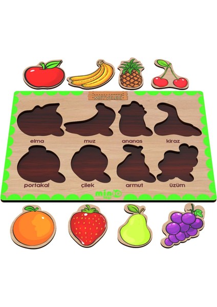 Ahşap Türkçe Meyveler Eğitici-Öğretici Yapboz fırsatları