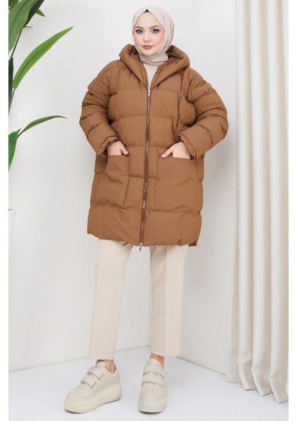 Kadın Oversize Kalıp Standart Beden Kraşlı Dolgulu Mont fiyatları