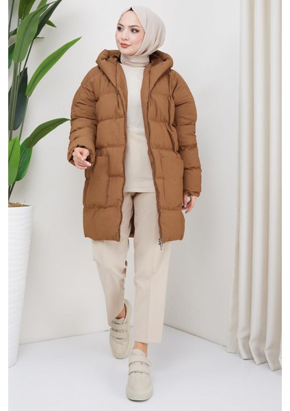 Kadın Oversize Kalıp Standart Beden Kraşlı Dolgulu Mont modelleri