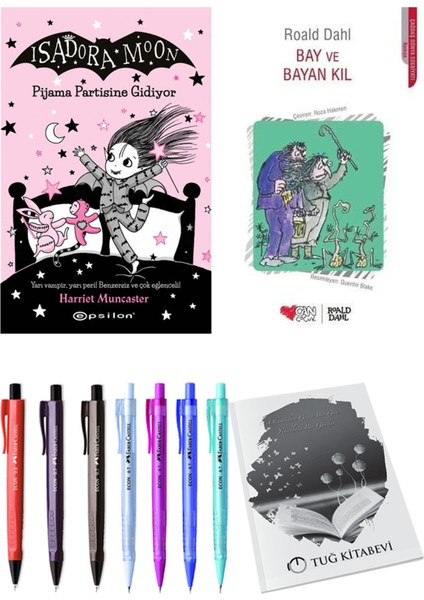 Bay ve Bayan Kıl ve Isadora Moon 10 Pijama Partisine Gidiyor 2'li Set - Kalem