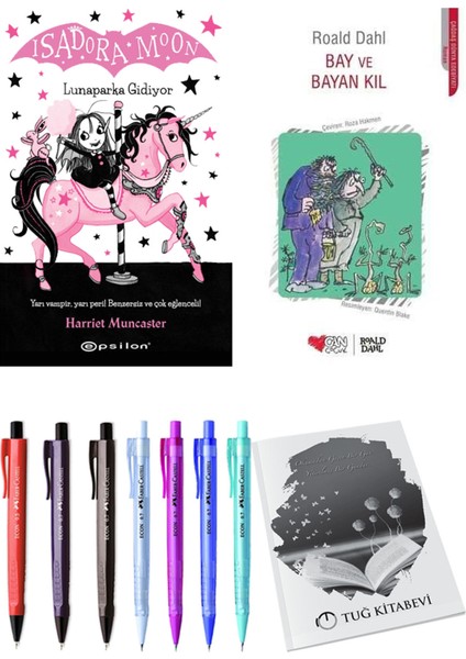 Bay ve Bayan Kıl ve Isadora Moon 7 Lunaparka Gidiyor 2'li Set - Kalem
