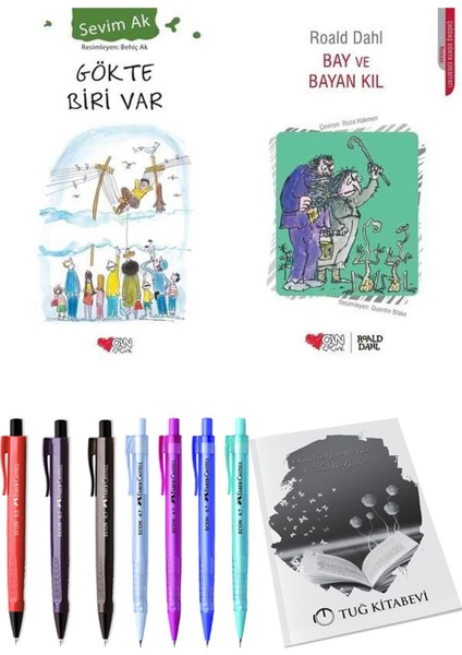 Bay ve Bayan Kıl ve Gökte Biri Var 2'li Set - Kalem
