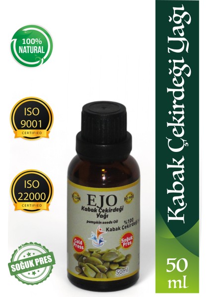 Soğuk Sıkım Kabak Çekirdeği Yağı 50 ml Saf ve Doğal Kabak Çekirdeği Yağı