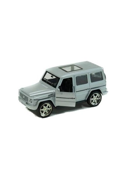 Metal Mercedes G63 Çek Bırak Model Araba Gri 12 cm