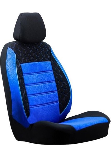 Oto Koltuk Kılıfı Ön ve Arka Tam Set - Siyah Mavi fiyatları