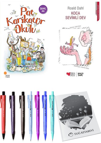 Koca Sevimli Dev ve Pat Karikatür Okulu 2'li Set - Kalem