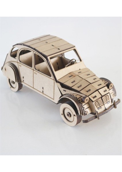 3D Ahşap Araba 2cv 1975 Maketi 119 Parça