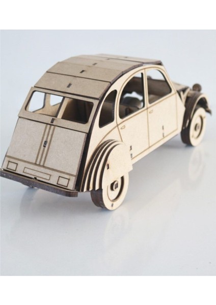 3D Ahşap Araba 2cv 1975 Maketi 119 Parça