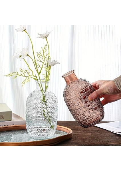Elegant Amber Cam Vazo – Retro Tasarımıyla Şıklığı ve Zarafeti Yansıtan Modern Dekorasyon Unsuru, Anneler Günü Hediyesi modelleri