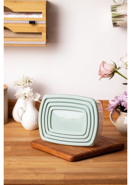 4lü Set Saklama Kabı Yeşil