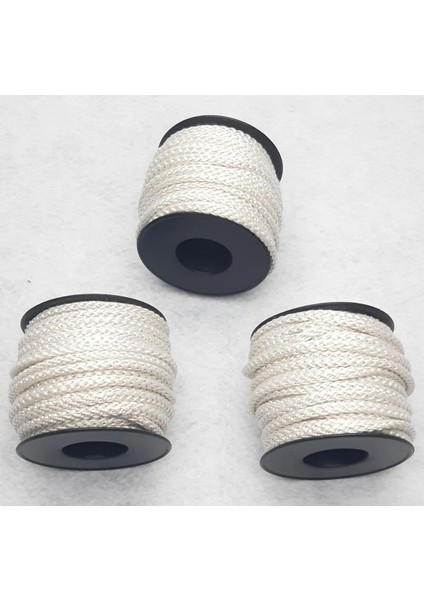 30 mt Uzunluğunda 6 mm Krem Renk Esnek Eşofman Kapşon Bağcık ipi