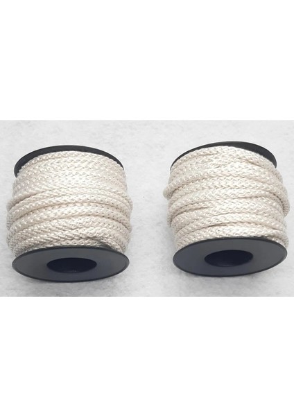 20 mt Uzunluğunda 6 mm Krem Renk Esnek Eşofman Kapşon Bağcık ipi