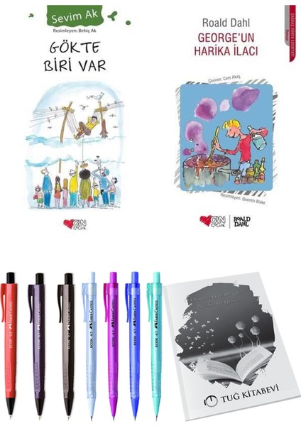 George'un Harika İlacı ve Gökte Biri Var 2'li Set - Kalem