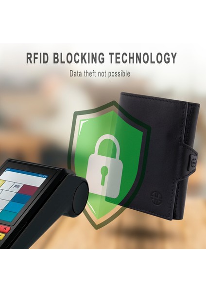 Verona Siyah Fermuarlı Unisex Hakiki Deri Rfid Korumalı Minimalist Bozuk Paralık Cepli Erkek Kadın Mini Cüzdan Hediye