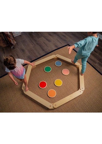 Montessori Ahşap Denge Kirişi, Denge Tahtası, Basamak Taşları, Aktivite Oyuncağı, Çocuk Oyuncak