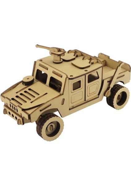 3D Ahşap Puzzle Jeep Maketi 67 Parça