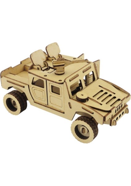 3D Ahşap Puzzle Jeep Maketi 67 Parça