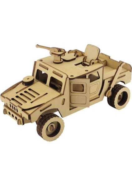 3D Ahşap Puzzle Jeep Maketi 67 Parça