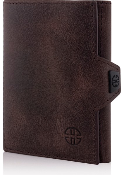 Verona Kahverengi Kartlık Unisex Hakiki Deri Rfid Korumalı Minimalist Erkek Kadın Mini Cüzdan Hediyelik modelleri