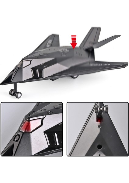 F-297.18CM Night Eagle Attacker Model" Siyah Askeri Uçak (Yurt Dışından)