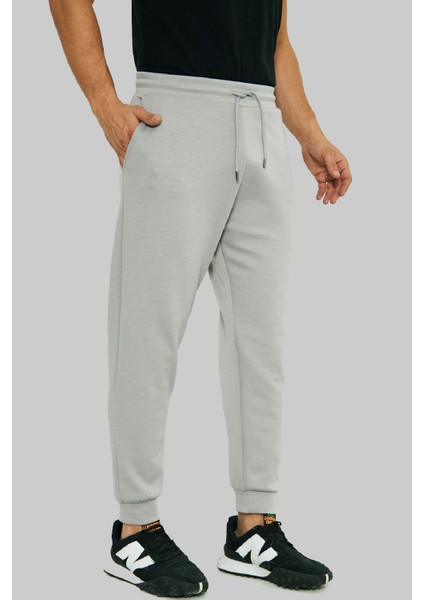 Erkek Gri Ribana Paça Cepli Beli Lastikli Yüksek Bel Modal Scuba Spor Eşofman Altı EDY0020G fiyatları