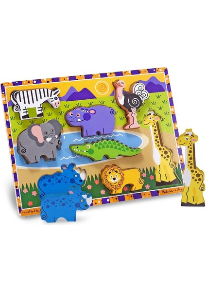 Melissa And Doug Ahşap Tombul Yapboz - Safari
