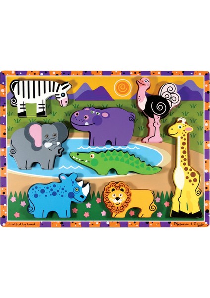 Melissa And Doug Ahşap Tombul Yapboz - Safari