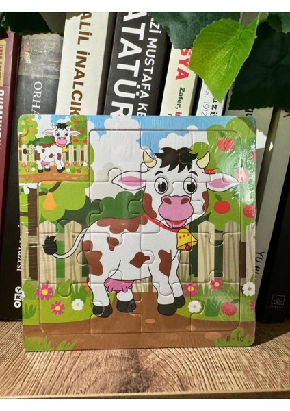 3'lü Ahşap Montessori Yapboz Seti, Renkli ve Eğitici Oyunlar, 3+ Yaş fiyatları