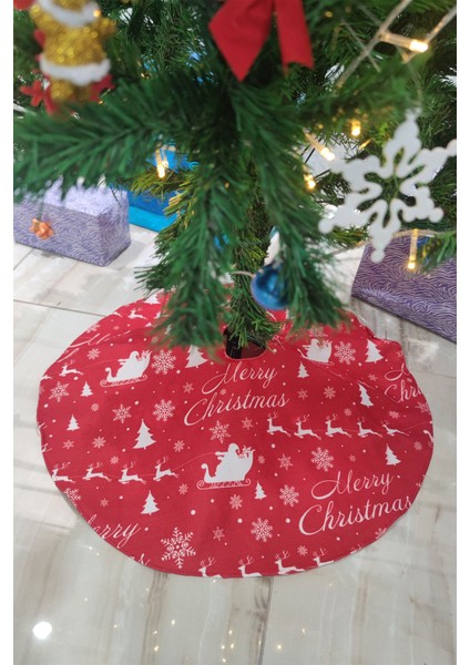 Kırmızı Yılbaşı Çam Ağacı Altı Örtüsü 68X68CM AO12 modelleri