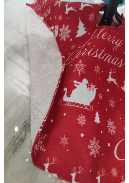 Kırmızı Yılbaşı Çam Ağacı Altı Örtüsü 68X68CM AO12 indirimleri