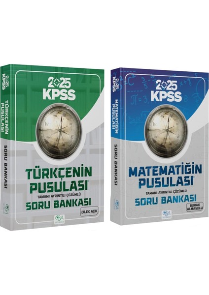 2025 KPSS Türkçenin ve Matematiğin Pusulası Soru Bankası Seti 2 Kitap