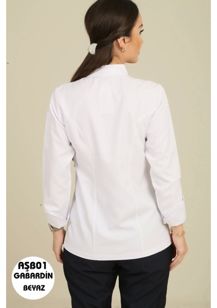 Kadın Gabardin Kumaş Aşçı Ceketi modelleri