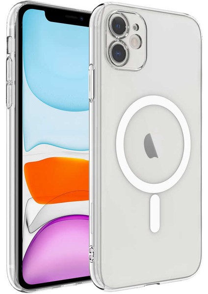 iphone Uyumlu Şeffaf Megsafe Uyumlu Sert Kılıf
