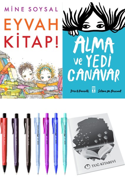 Alma ve Yedi Canavar ve Eyvah Kitap! 2'li Set - Kalem