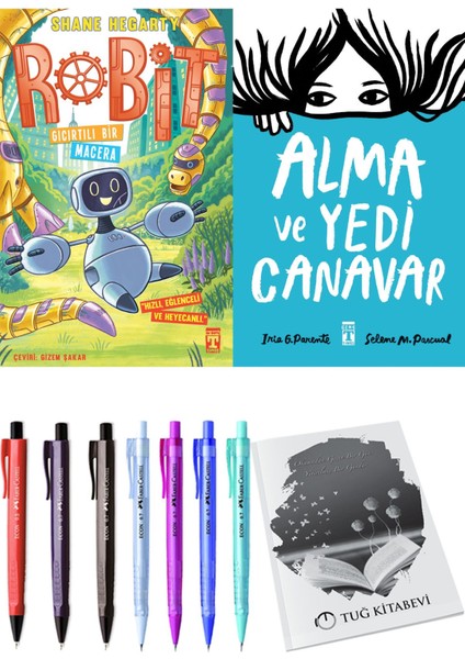 Alma ve Yedi Canavar ve Robit 3 Gıcırtılı Bir Macera 2'li Set - Kalem