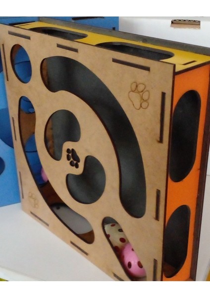 Renkli Ahşap Kedi Oyuncakları, Eğlenceli ve Dayanıklı Tasarım, Çok Renkli, TR Menşei