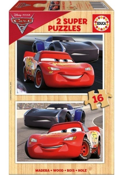 Renkli 16'lı Ahşap Puzzle Seti, Eğlenceli ve Öğretici Oyunlar, 3+ Yaş