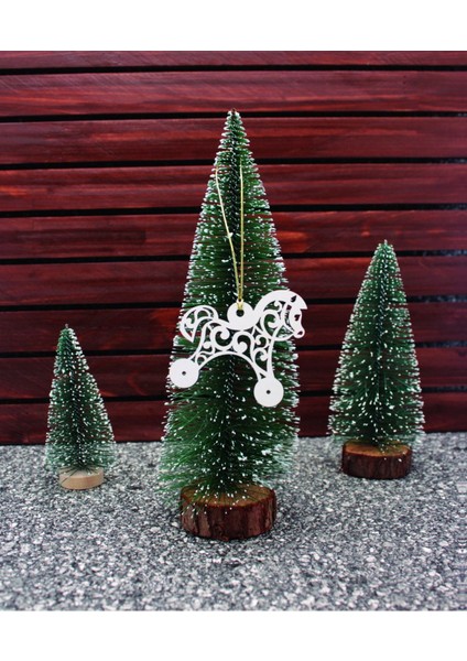 6 cm Simli Ipli Yılbaşı Ağacı Süsü 6 Adet