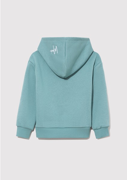 Kapüşonlu Baskılı Yeşil SWEATSHIRT7S10053-71775