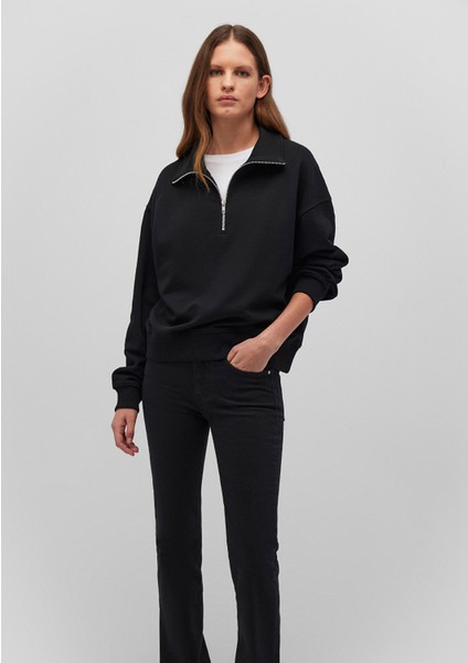 Yarı Fermuarlı Siyah Basic SWEATSHIRT1S10143-900