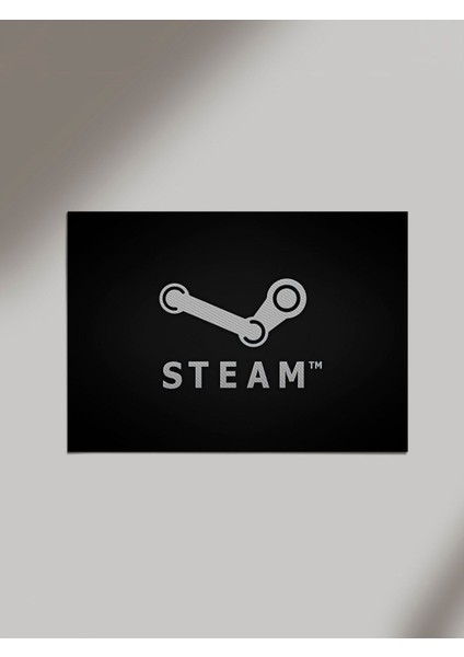 Steam Oyunculara Özel Logo Tasarım Hediye Ahşap Poster Tablo