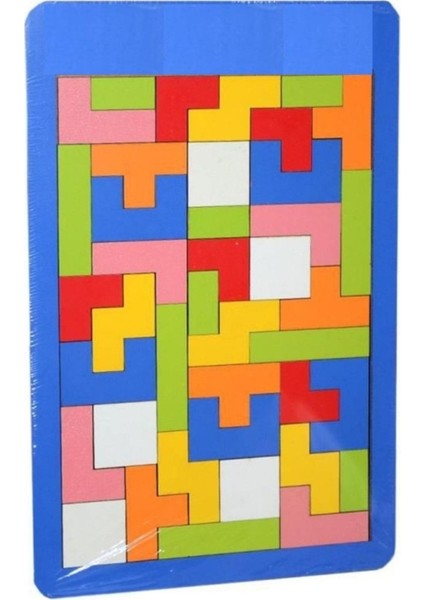 Ahşap Tetris Puzzle Eğitici Oyun, Zeka Geliştirici, 6+ Yaş, Piller Hariç fiyatları