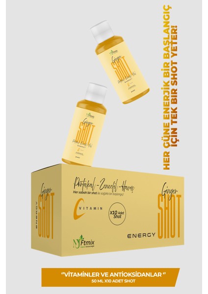 Ginger Shot Energy 10 Adet 50 ml