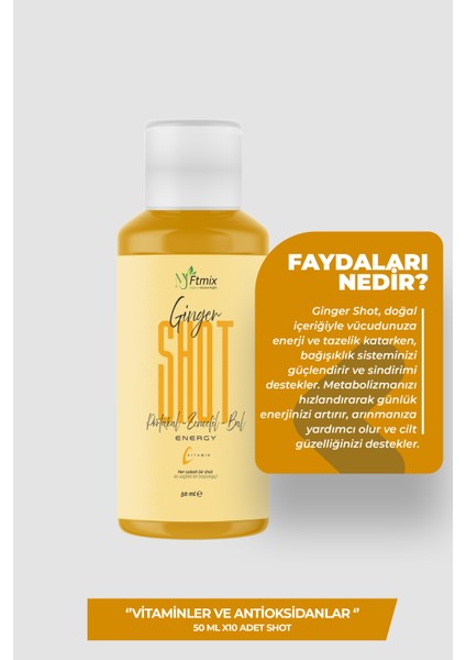 Ginger Shot Energy 10 Adet 50 ml